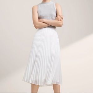 Babaton white pleated Jude skirt